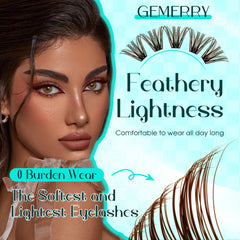 GEMERRY Brown Lash Clusters: texture douce pour port léger et confortable