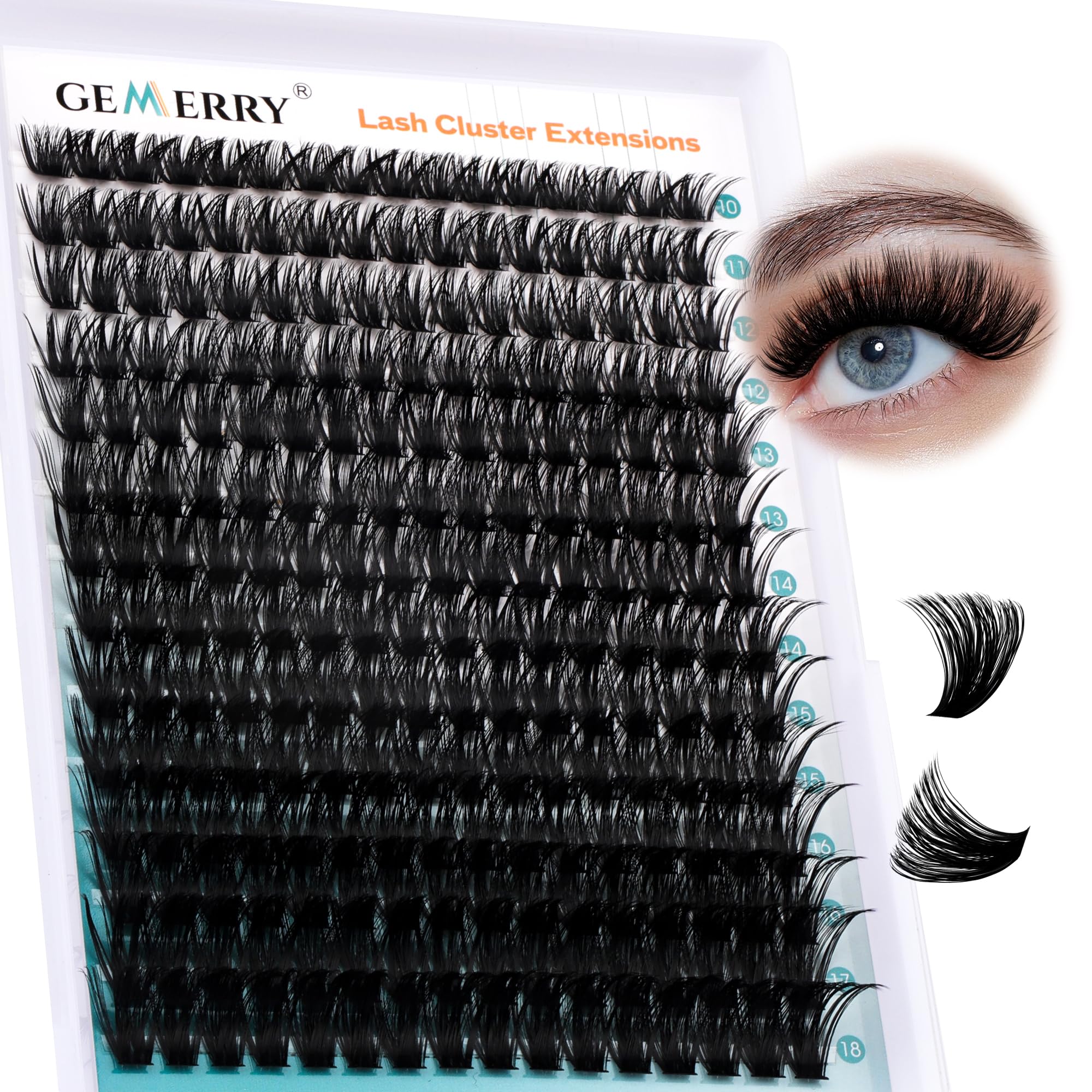 GEMERRY cils cluster 280pcs-tray : plateau pratique pour personnaliser le regard.