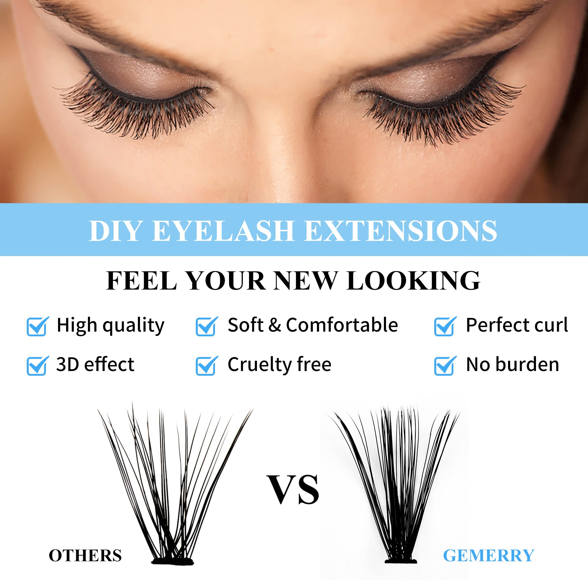 Montage simple pour un usage quotidien des cils clusters GEMERRY