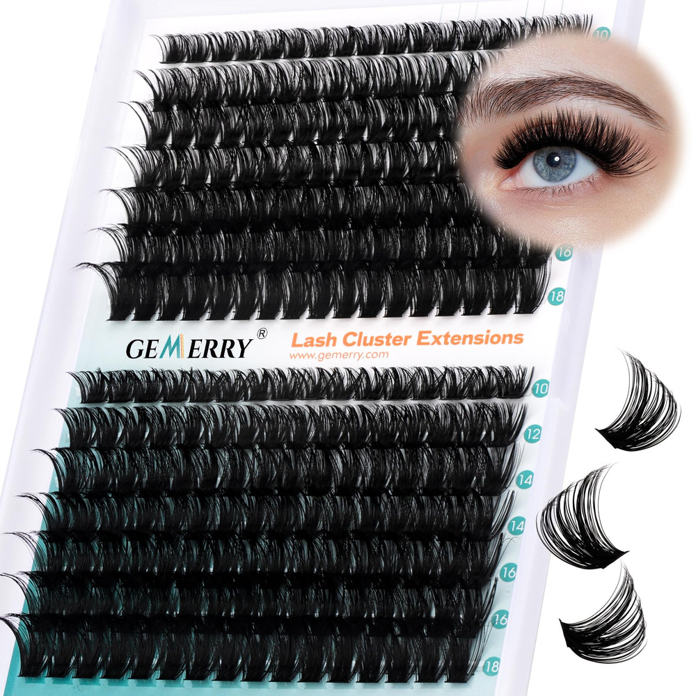 GEMERRY cils en clusters fluffy - emballage pratique avec 280 pièces pour plusieurs looks