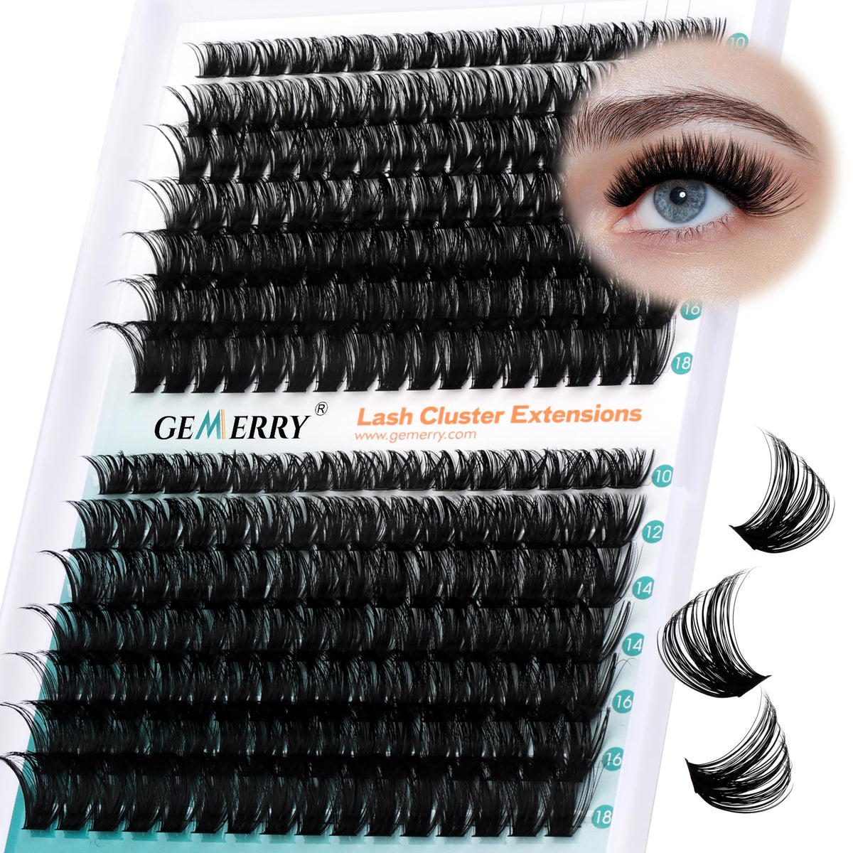 GEMERRY cils en clusters fluffy - emballage pratique avec 280 pièces pour plusieurs looks