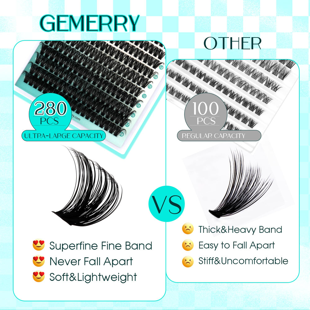 GEMERRY cils en clusters longueurs variées pour divers looks