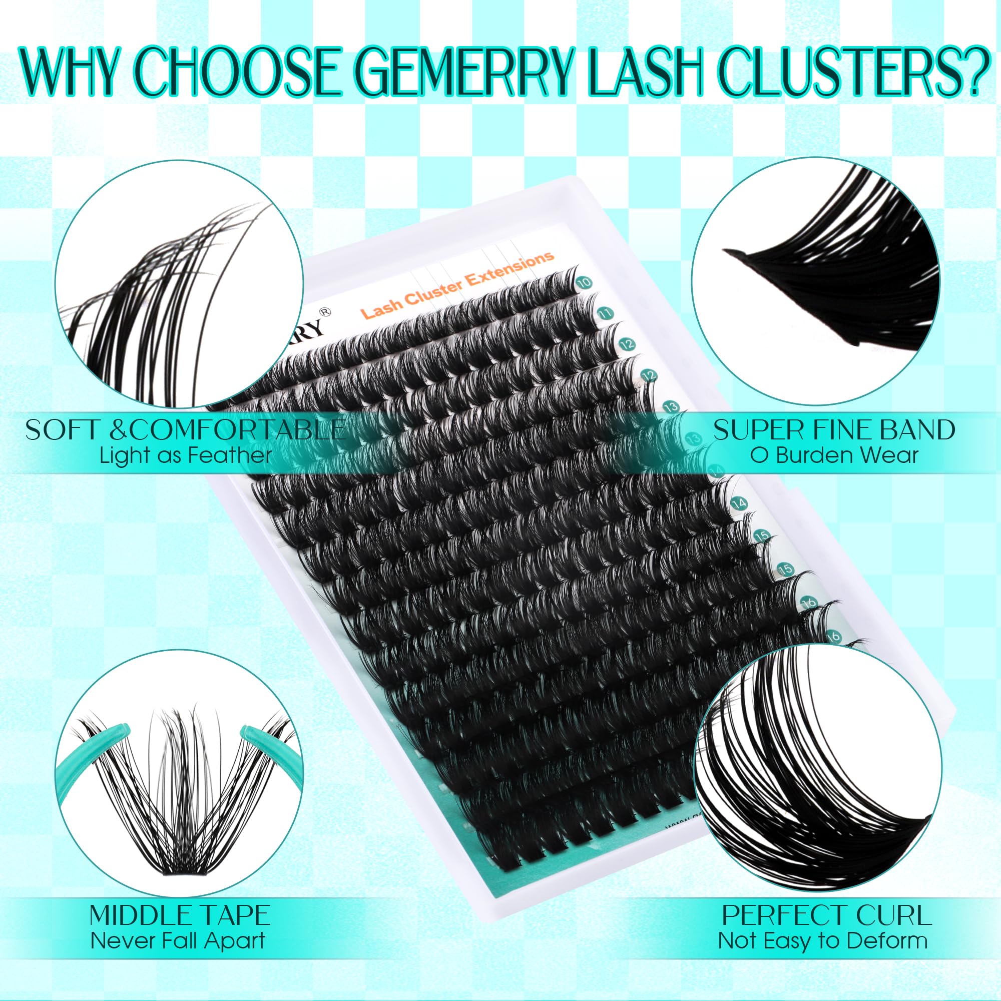 GEMERRY cils en clusters 3D faux mink, douceur et durabilité