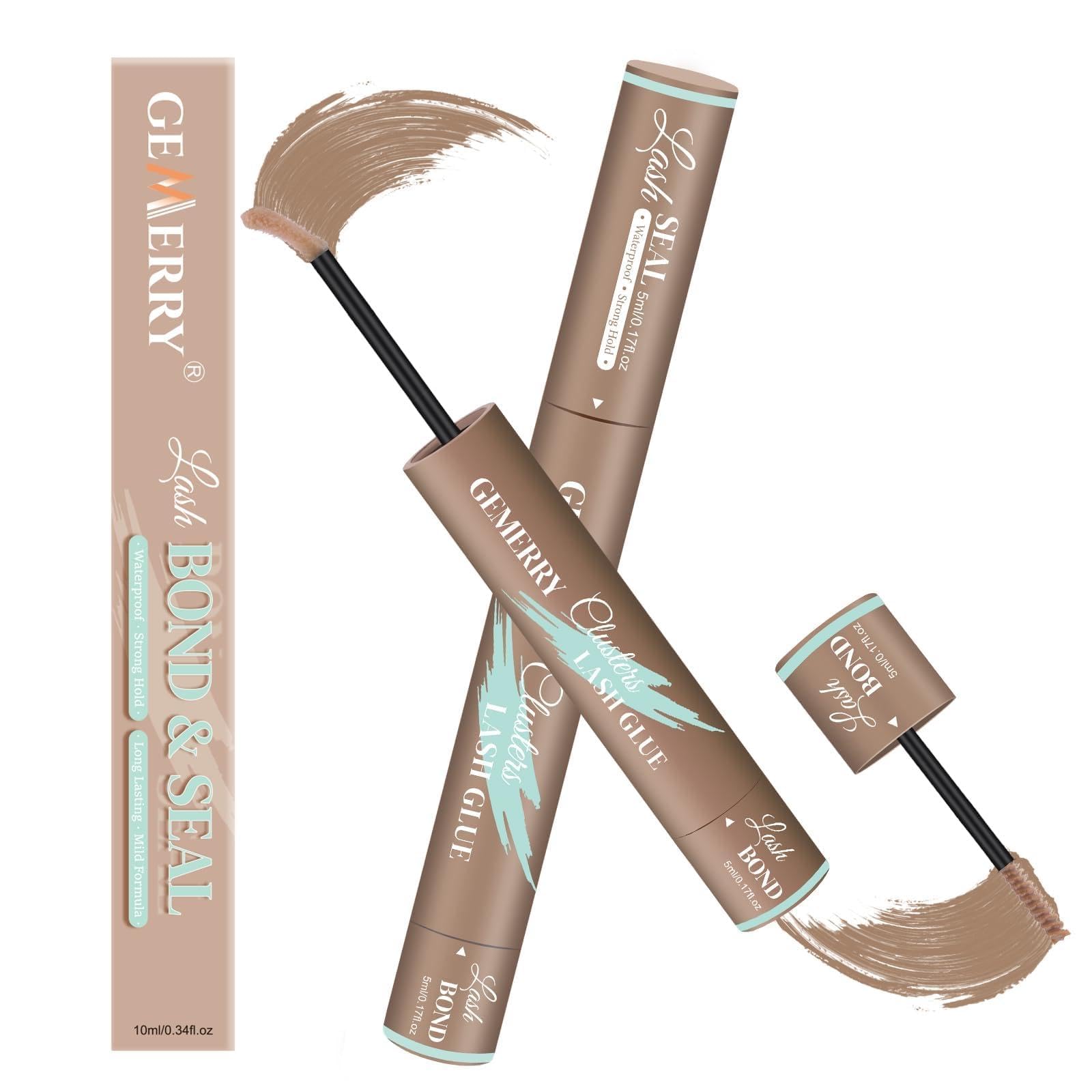 GEMERRY Colle Cils en Grappe brun -- brosse adhérence pour fixation naturelle.