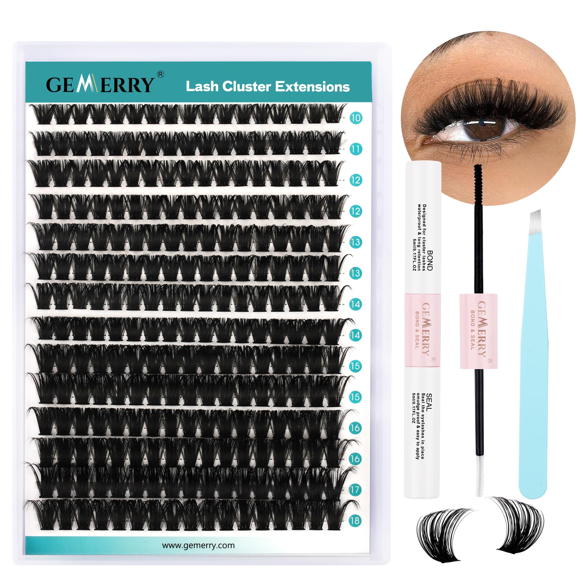 GEMERRY kit extension cils debutants 280 pieces pour usage domestique pratique
