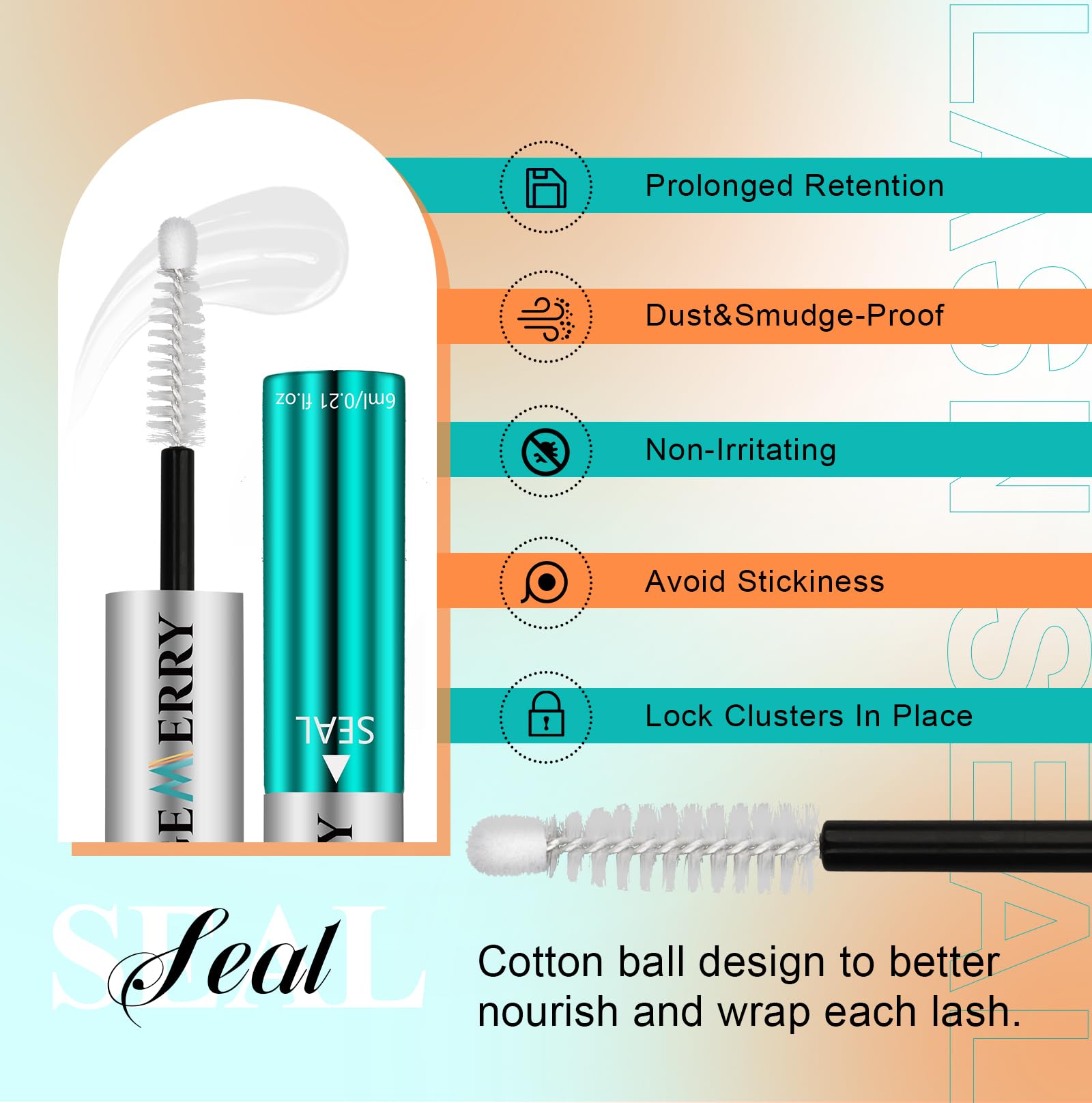 GEMERRY Lash Bond – tête 360° réglable pour une application harmonieuse