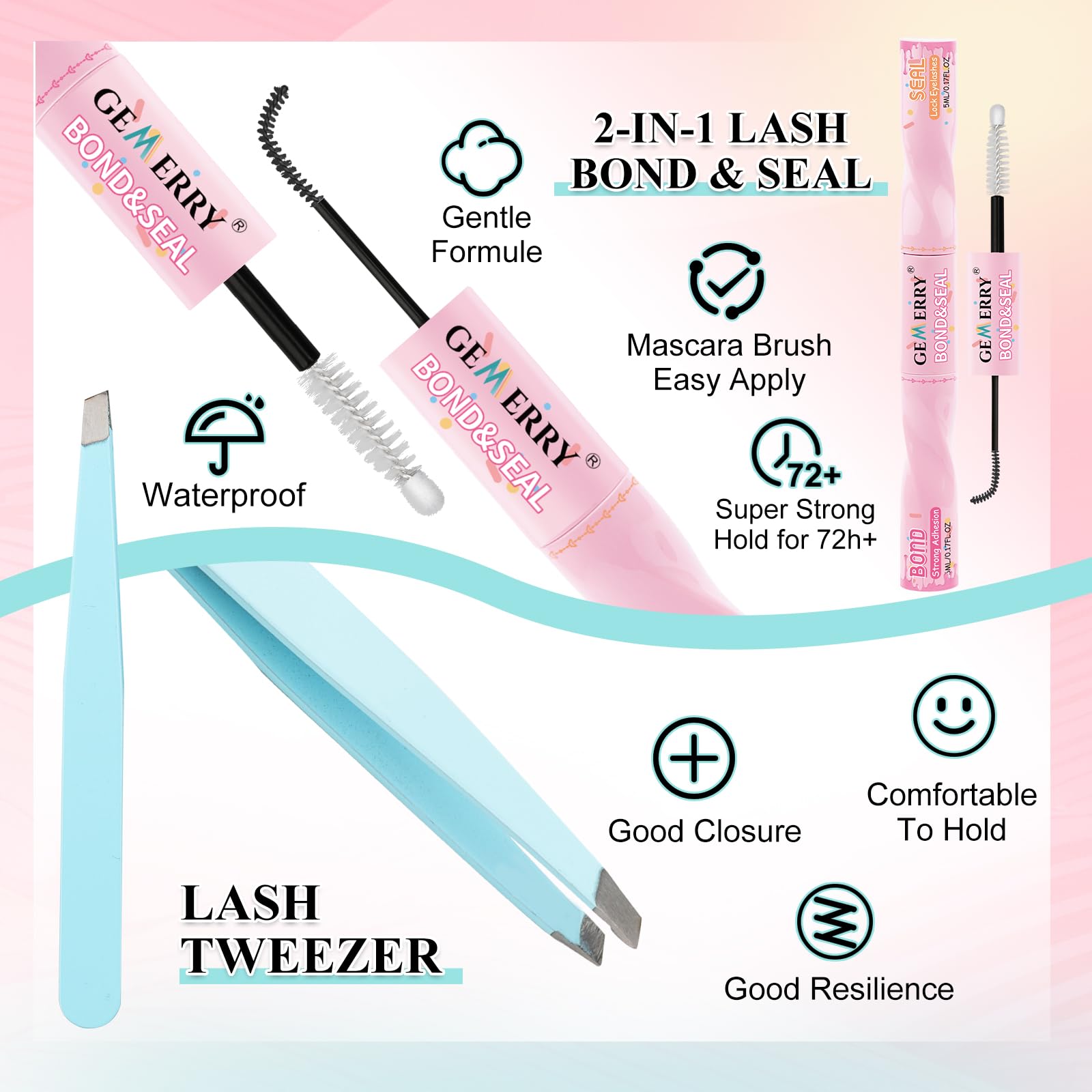 GEMERRY Lash Bond et Seal assurent une fixation fiable