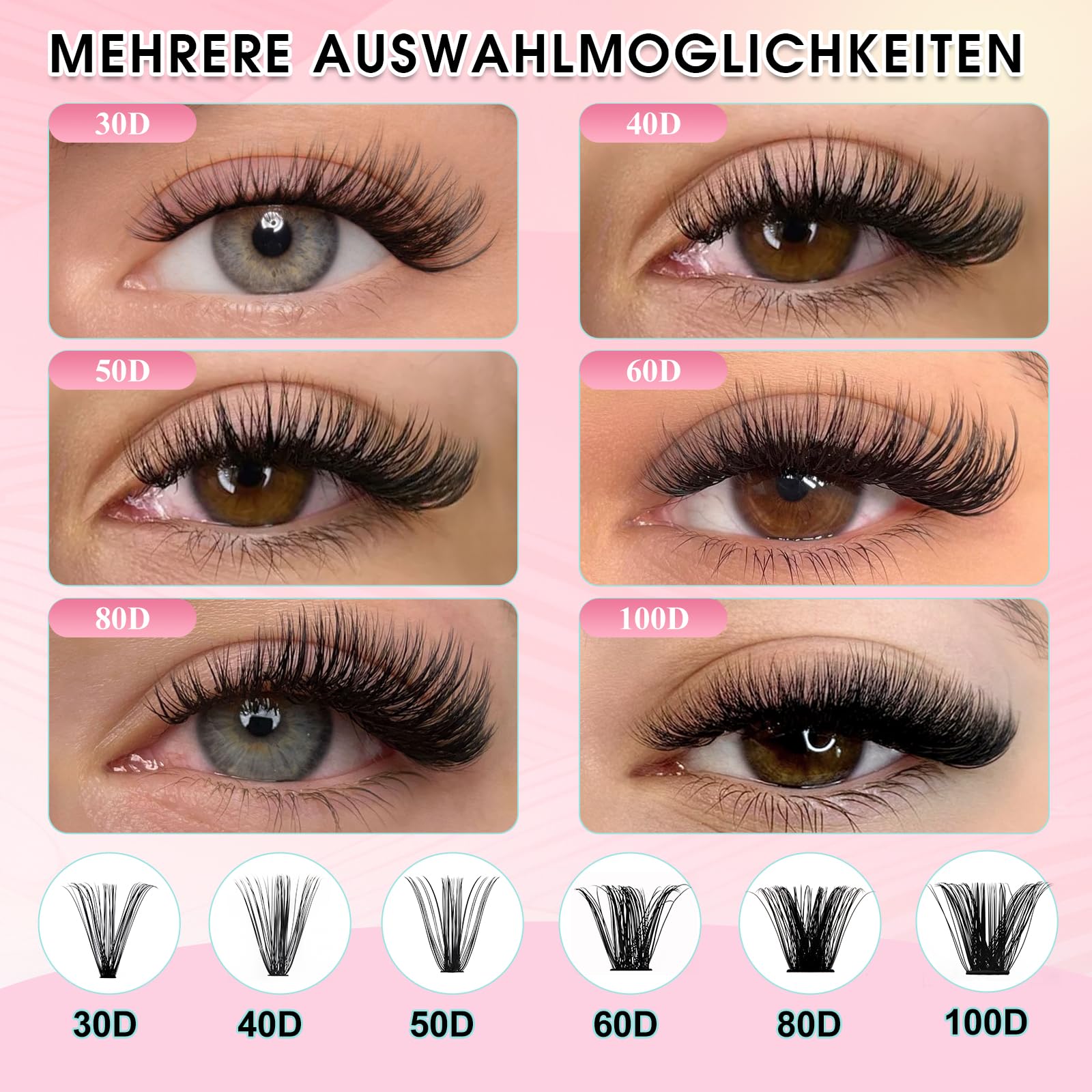 GEMERRY longueurs cils 8mm à 16mm pour un mélange harmonieux
