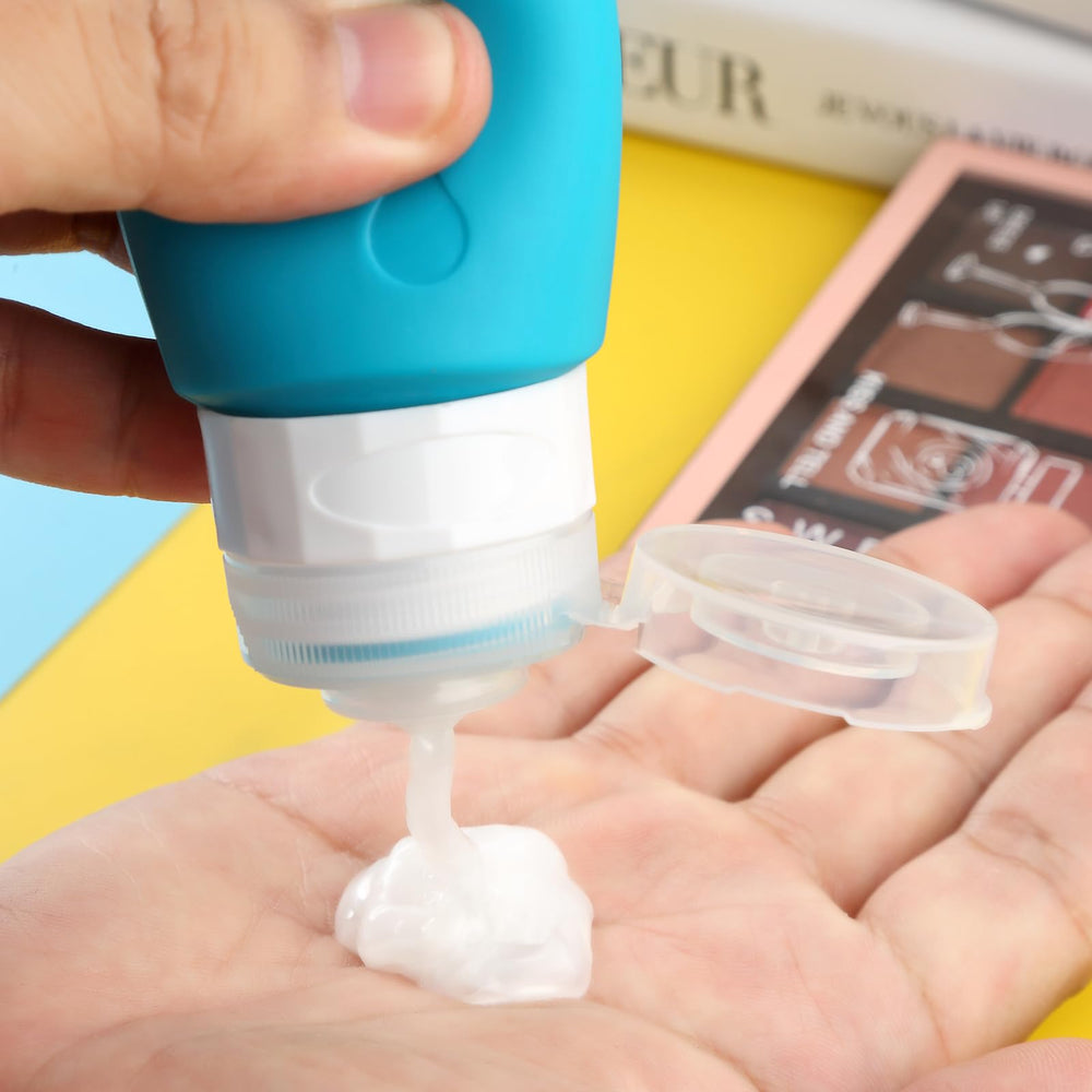 Flacons sans BPA en silicone Gemice, sûrs pour divers liquides.