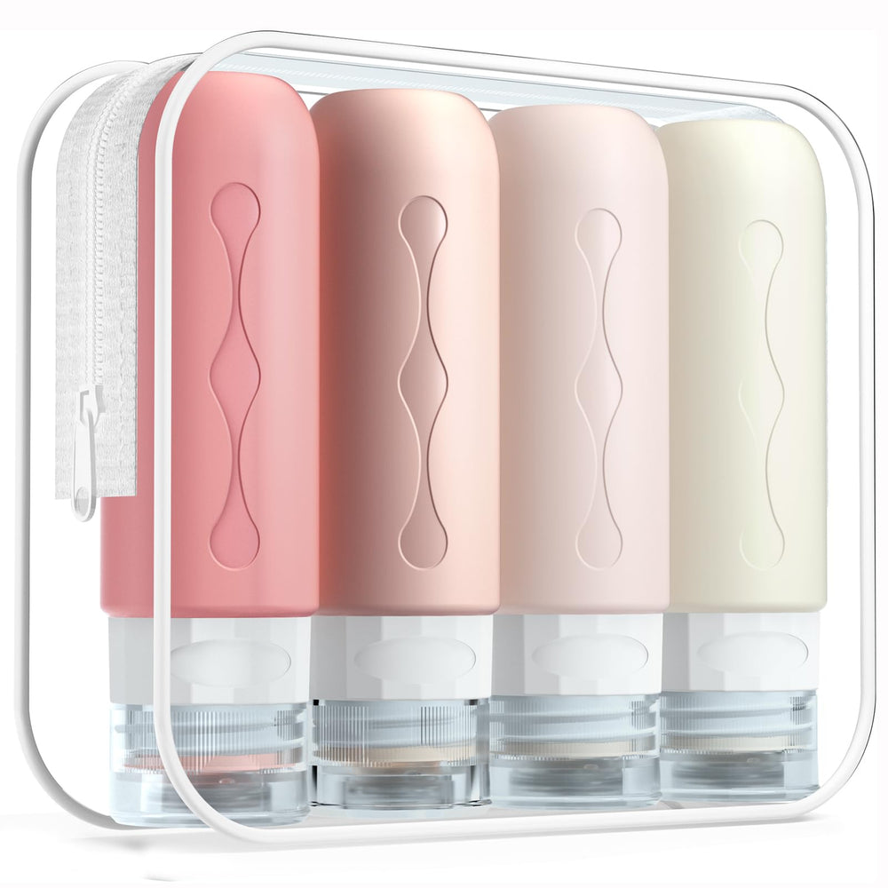 Bouteilles Gemice en silicone, voyage 3 oz prête à transporter shampoing.