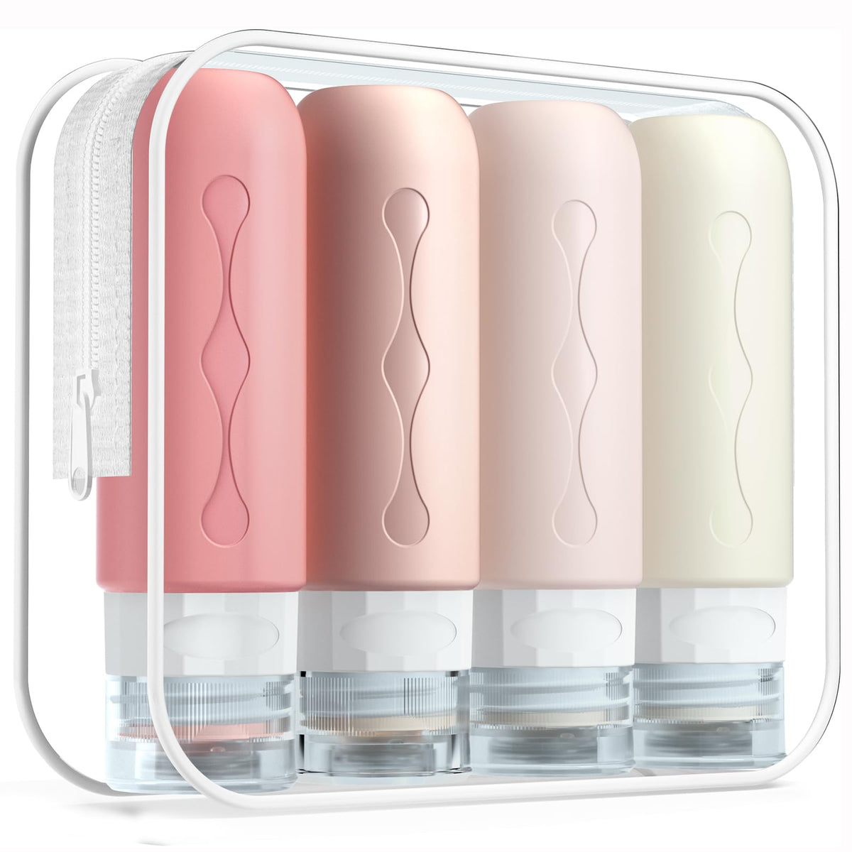 Bouteilles Gemice en silicone, voyage 3 oz prête à transporter shampoing.