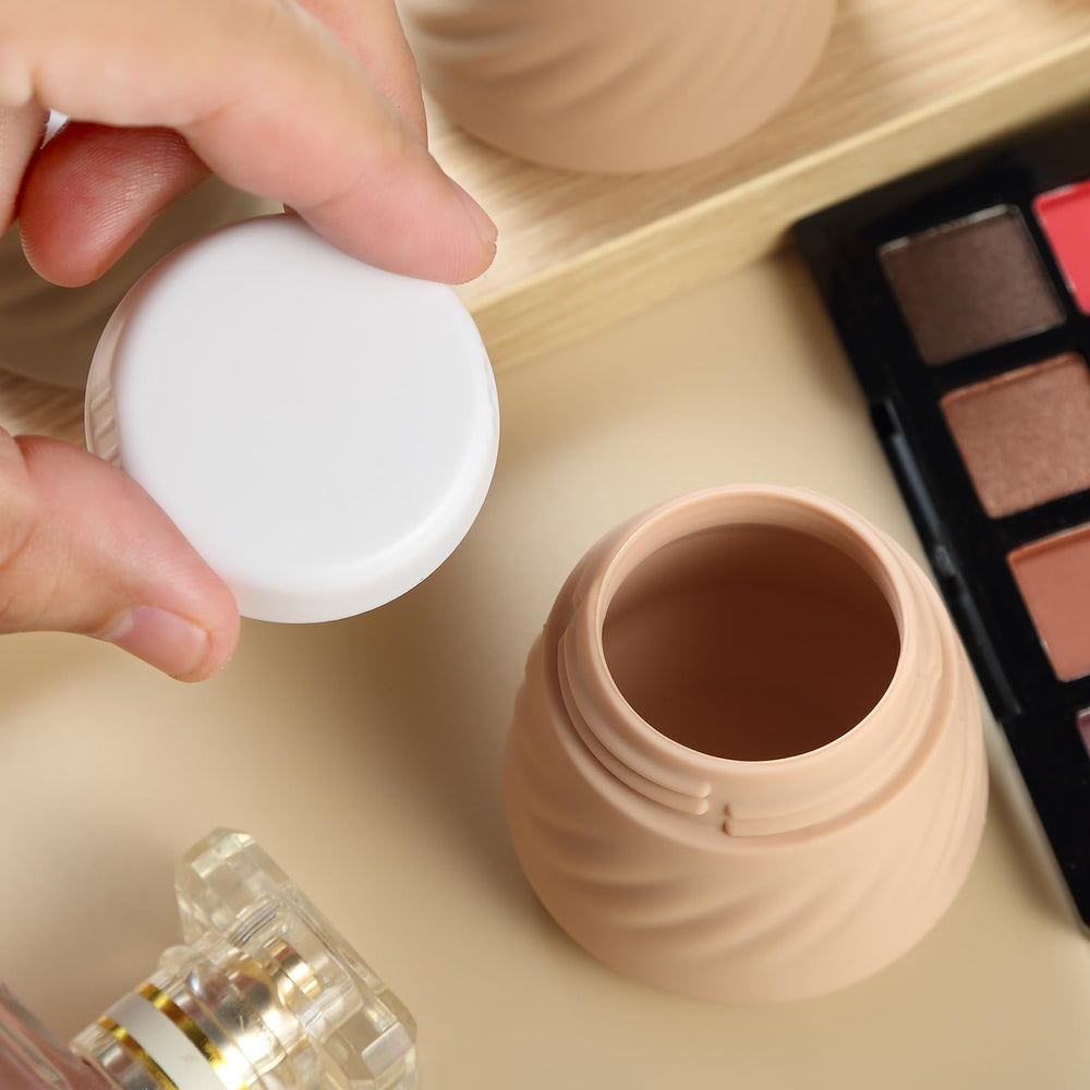Gemice pot lotion silicone - remplissage facile et étanchéité fiable.