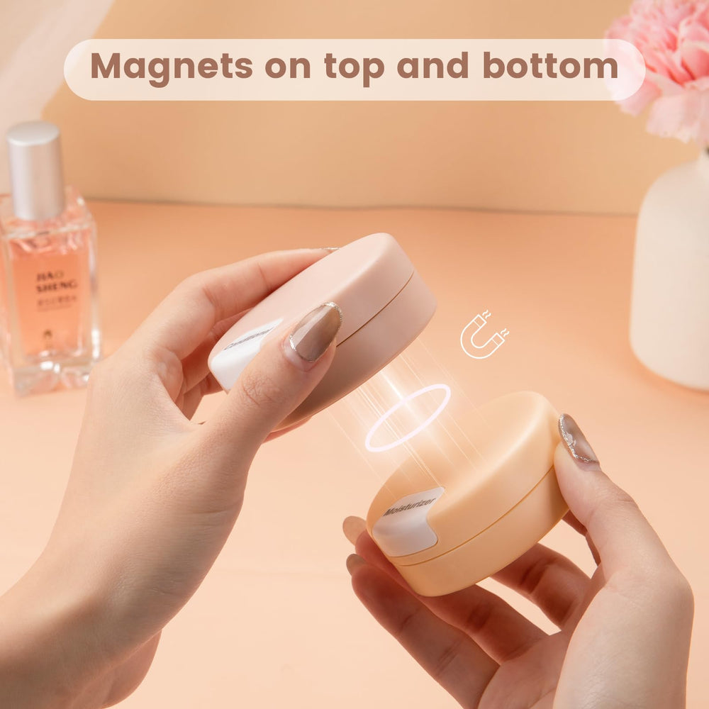 Gemice Conteneurs Voyage - design magnetique pour un rangement vertical pratique.
