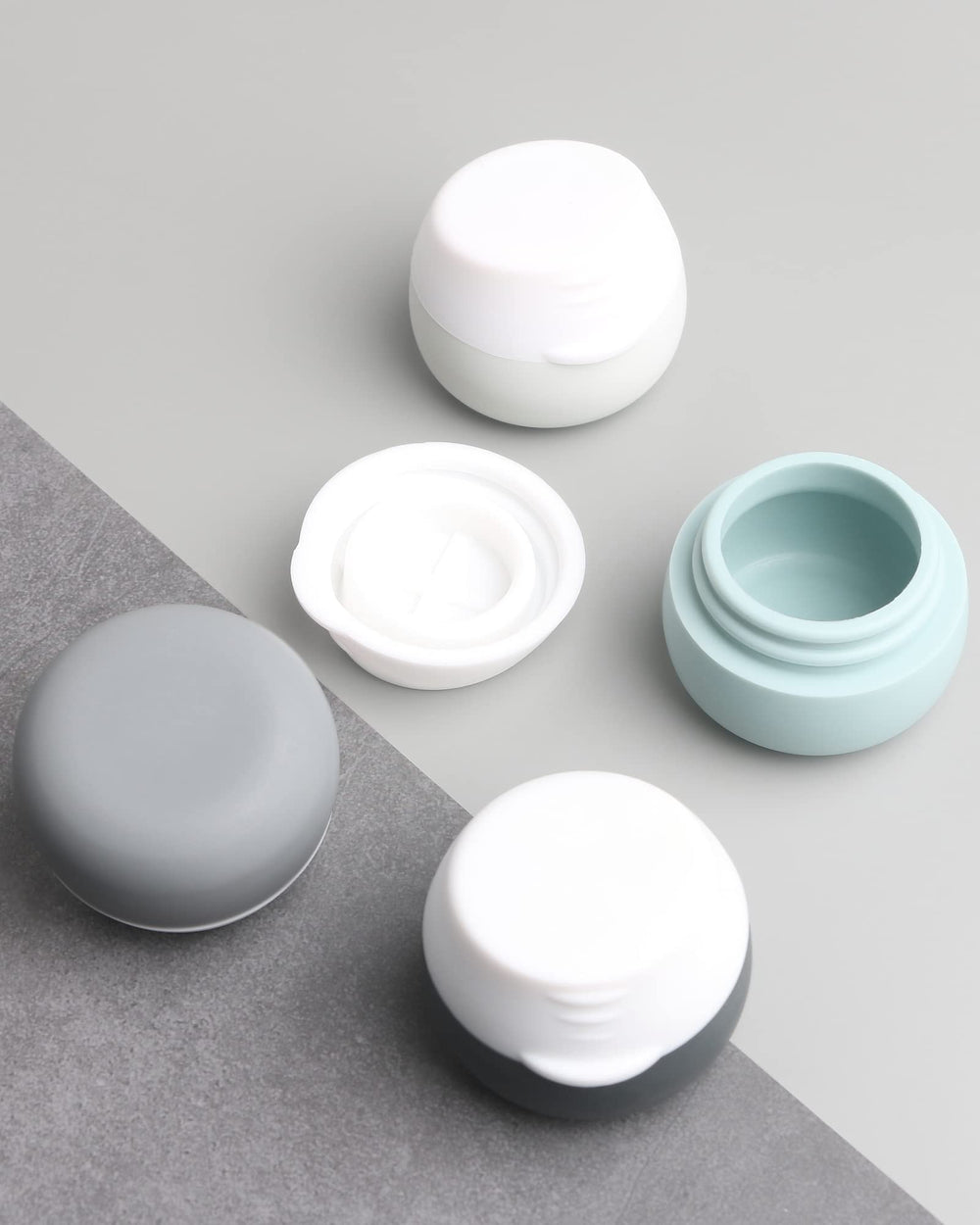 Gemice ensemble de 4 pots silicone durable et réutilisable.