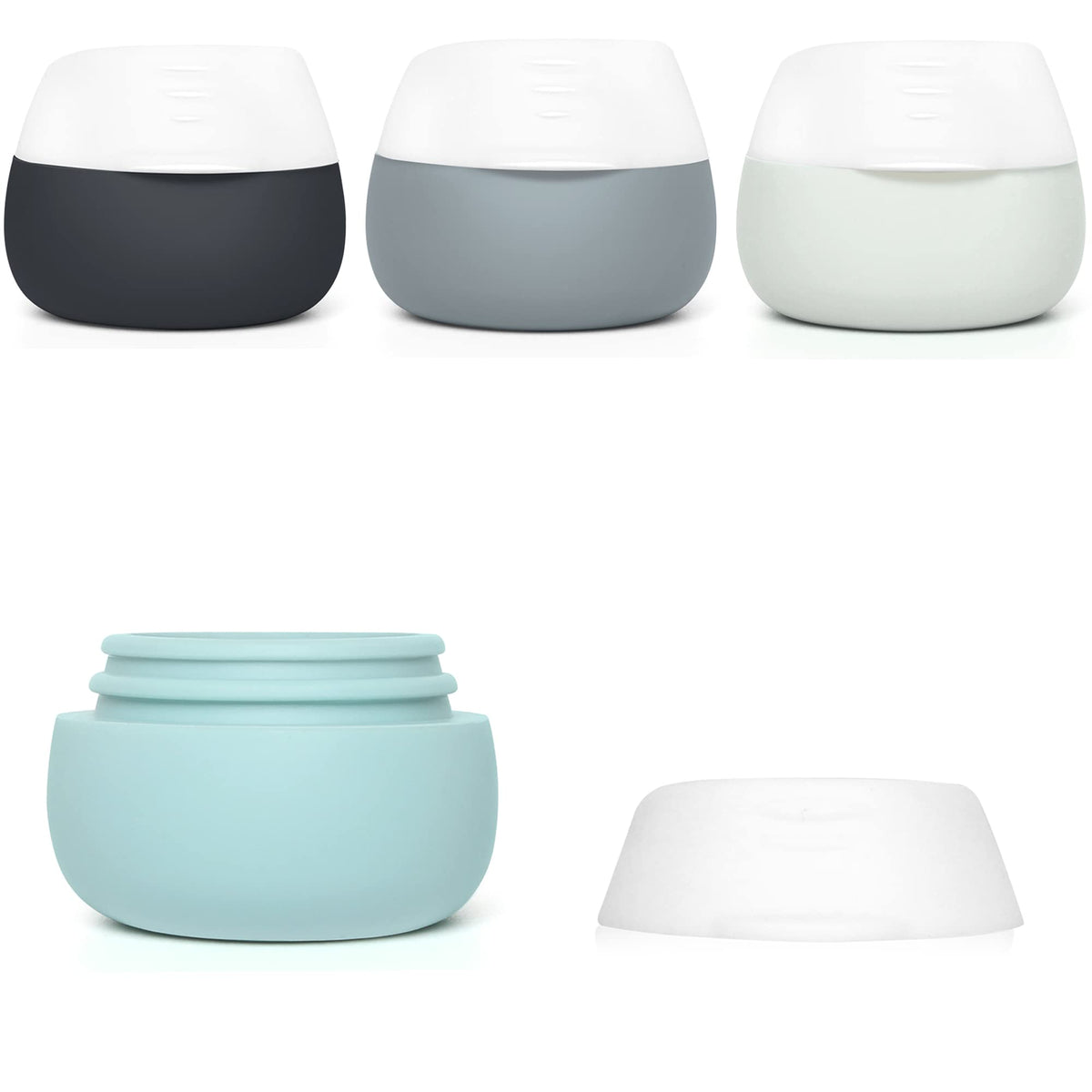 Gemice pot crème silicone anti-fuite, ensemble de 4, idéal pour voyage.