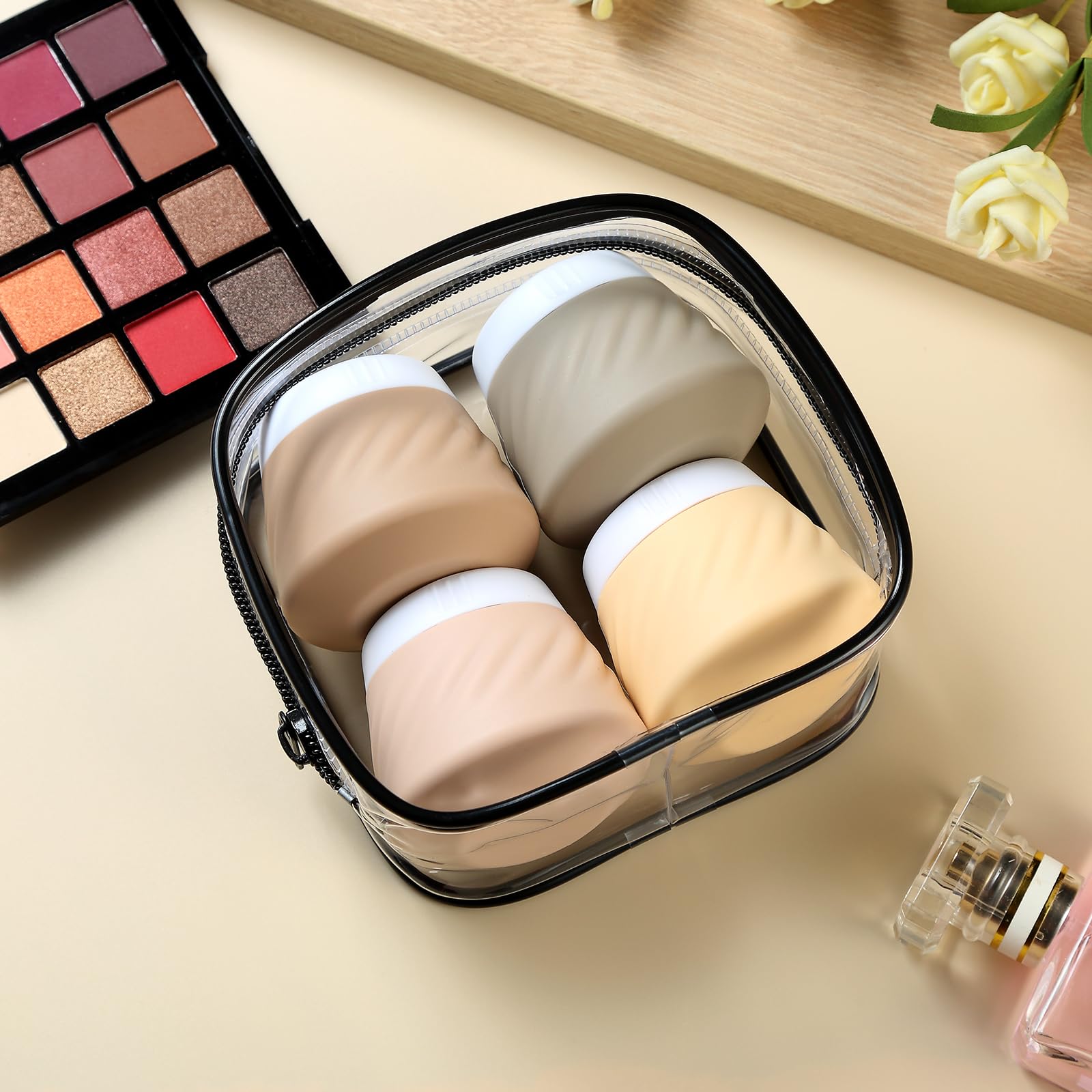 Gemice trousse toilette transparente avec zip - organisation et voyage facilité.