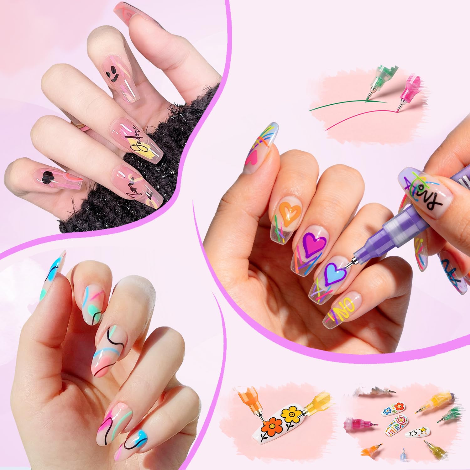 Gemsanva Stylo Art Ongles longue tenue pour occasions spéciales