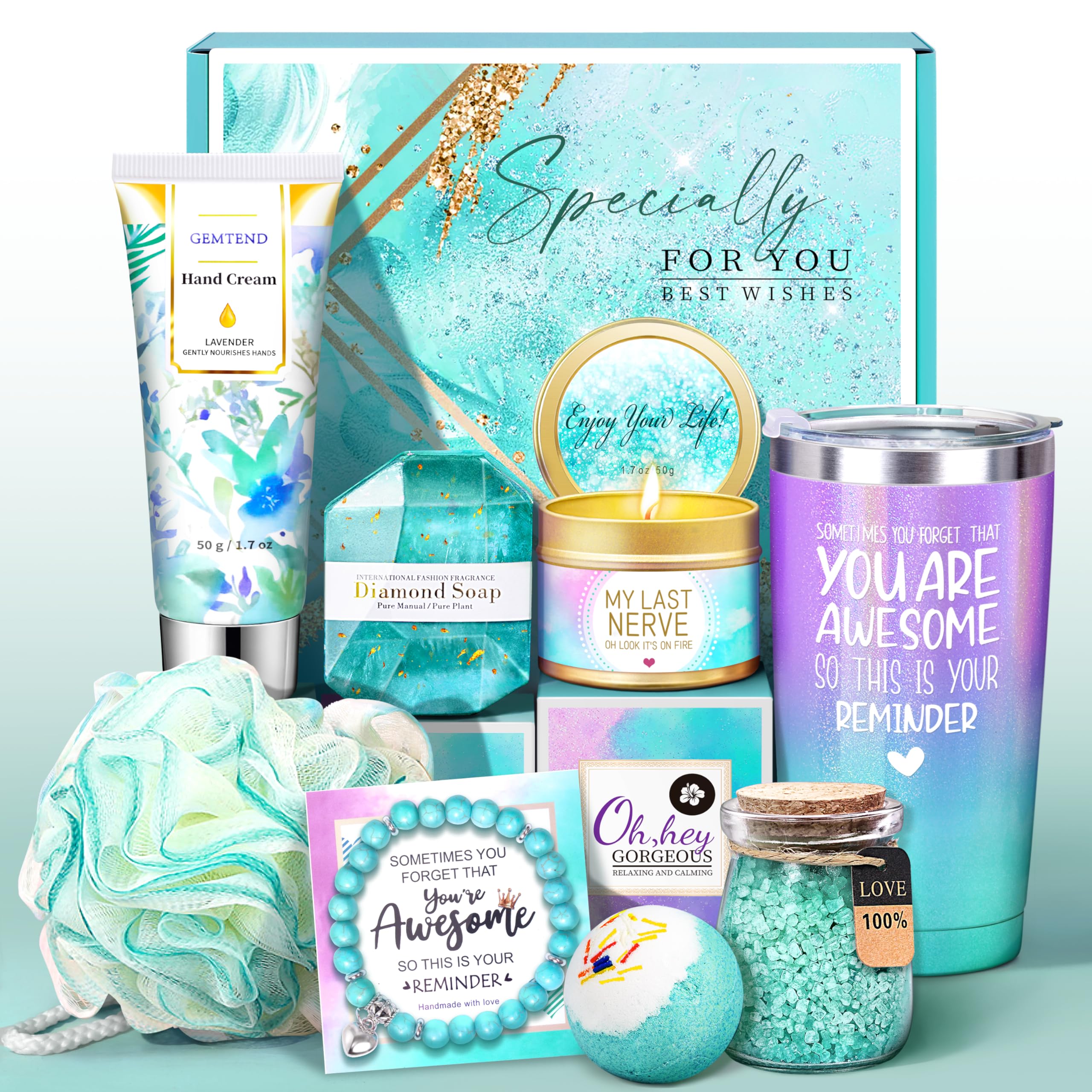 GEMTEND coffret anniversaire femme, rituel spa à domicile