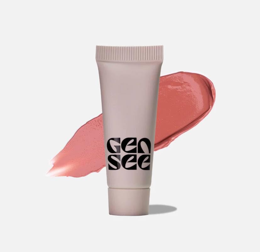 Gen See Clean Sheen Lychee — Bouteille élégante pour couleur sur joues et lèvres.