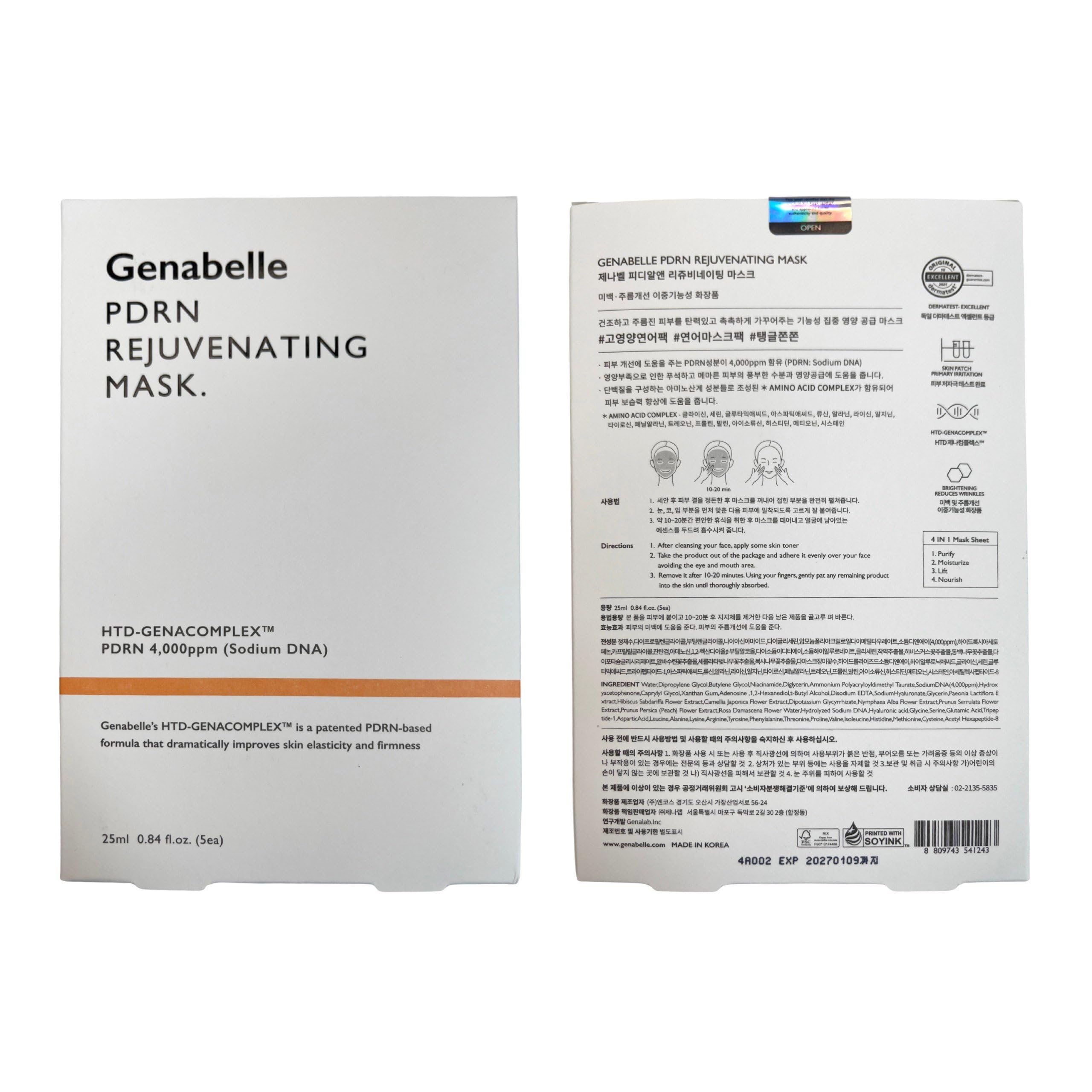Genabelle PDRN gift-ready mask, perfect for pampering moments.
