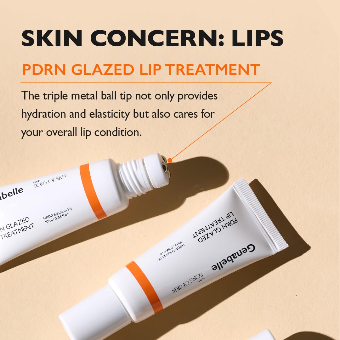 Genabelle PDRN Glazed Lip Treatment, collaboration Song of Skin, packaging élégant.