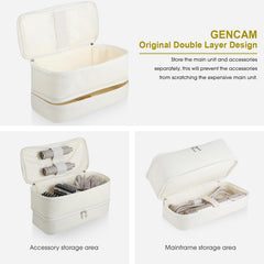 GENCAM intérieur organisé avec sangle, fixation sécurisée pour accessoires.