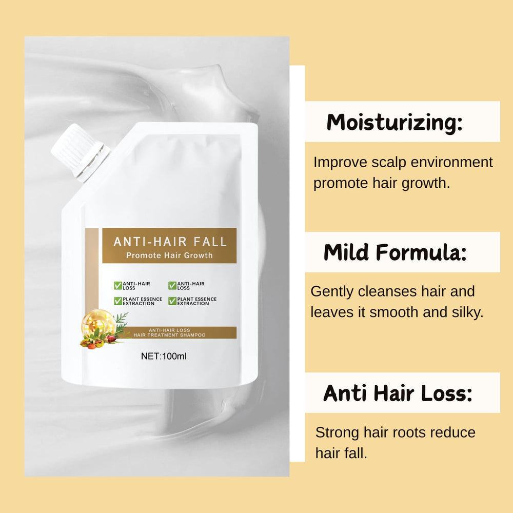 Generic 2Pcs Anti-Chute Shampoing – application quotidienne simple pour la routine cheveux.