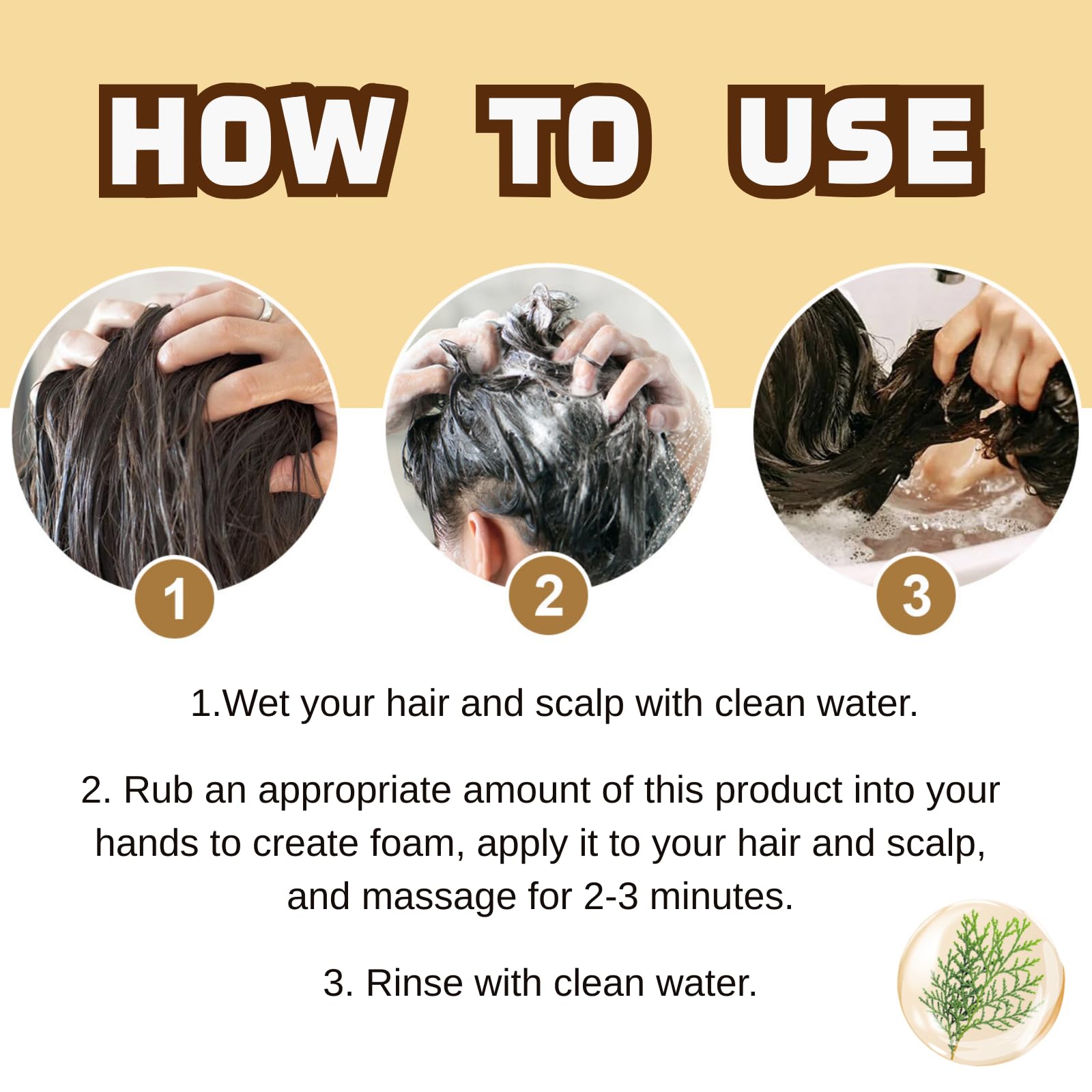 Generic 2Pcs Anti-Chute Shampoing – après usage les cheveux démêlent plus facilement.