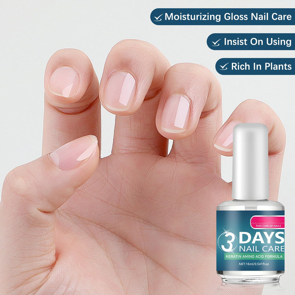 Generic 3 Jours Soin Ongles, résultat progressif après trois jours d'utilisation.