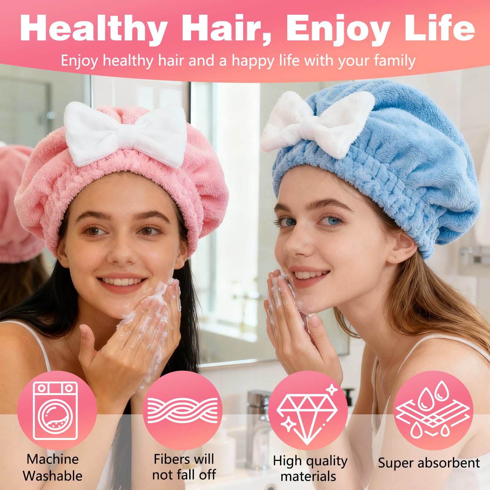 Generic Accessoire cheveux microfibre absorbante bleu, idéal pour routines rapides.