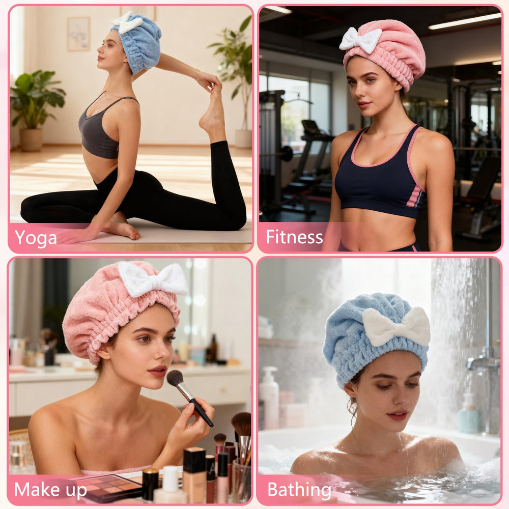 Generic Accessoire cheveux microfibre absorbante rose, pratique pour se maquiller sans les mains.