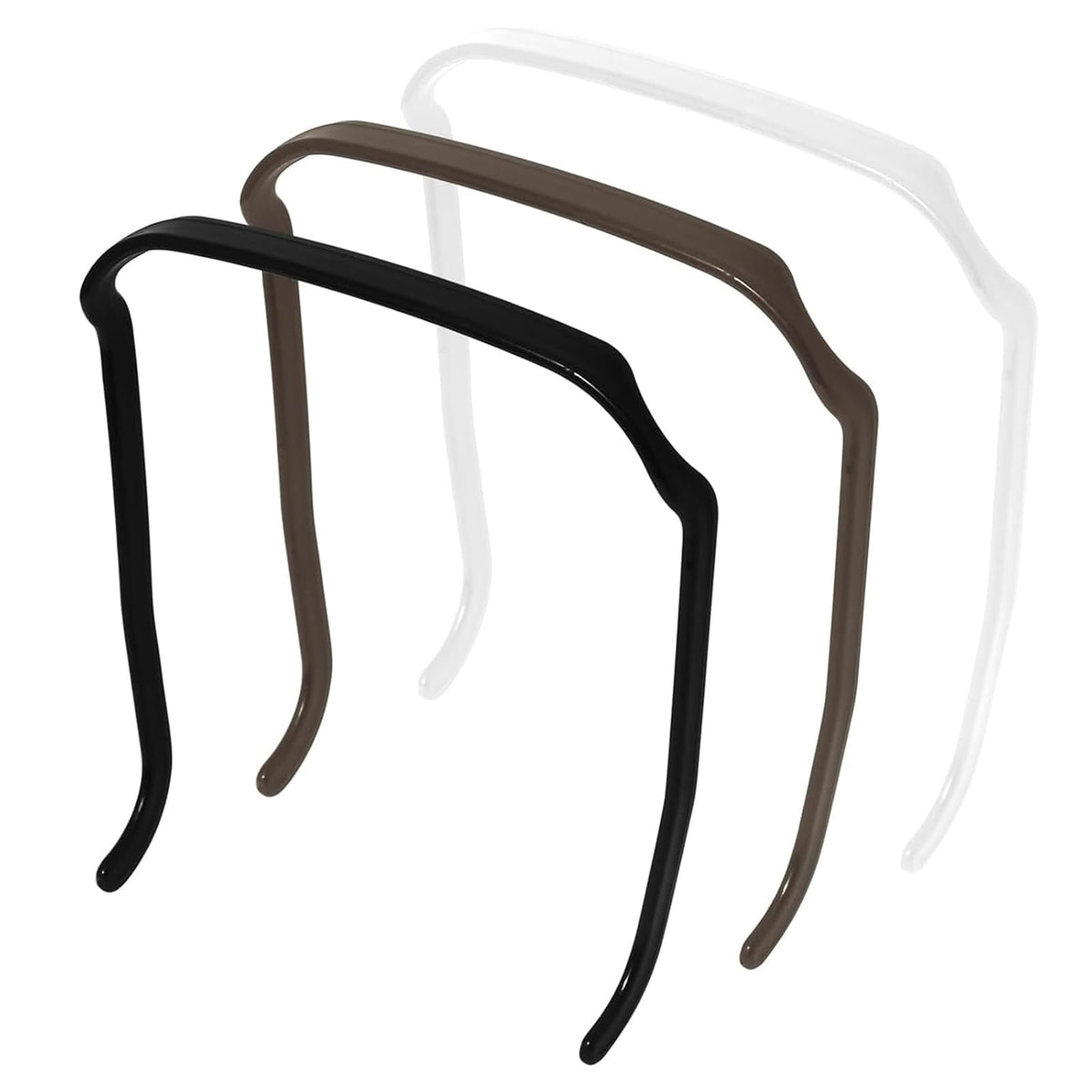 Generic bandeau carre invisible noir, maintien sûr pour cheveux bouclés et épais.