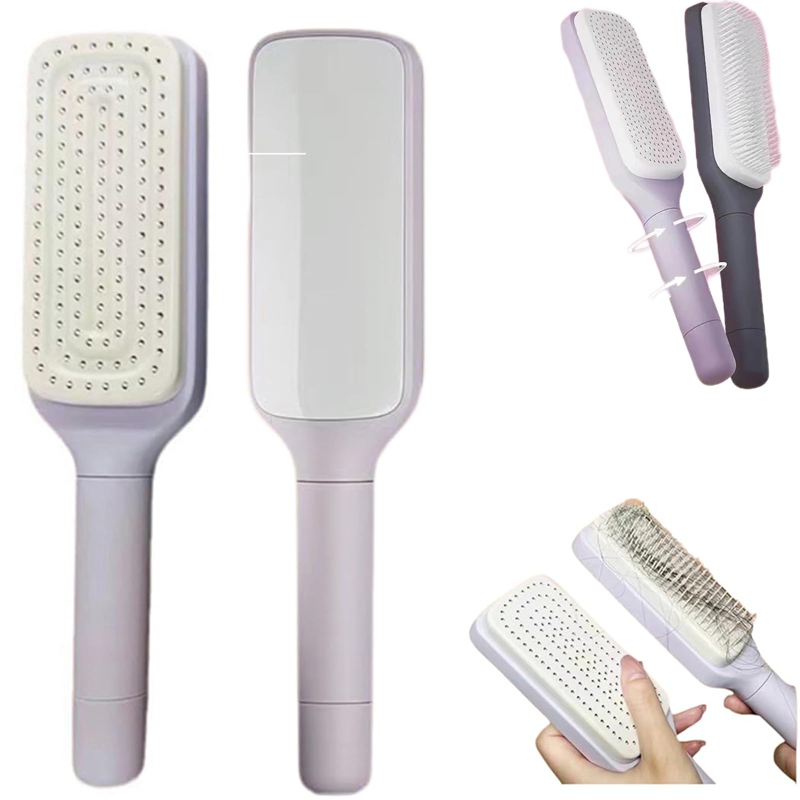 Brosse Generic auto-nettoyante anti-statique pour un coiffage fluide et sans frisottis.