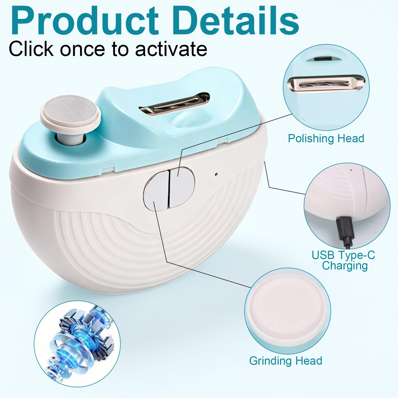 Generic coupe-ongles électrique avec collecteur de débris pour plan de travail propre