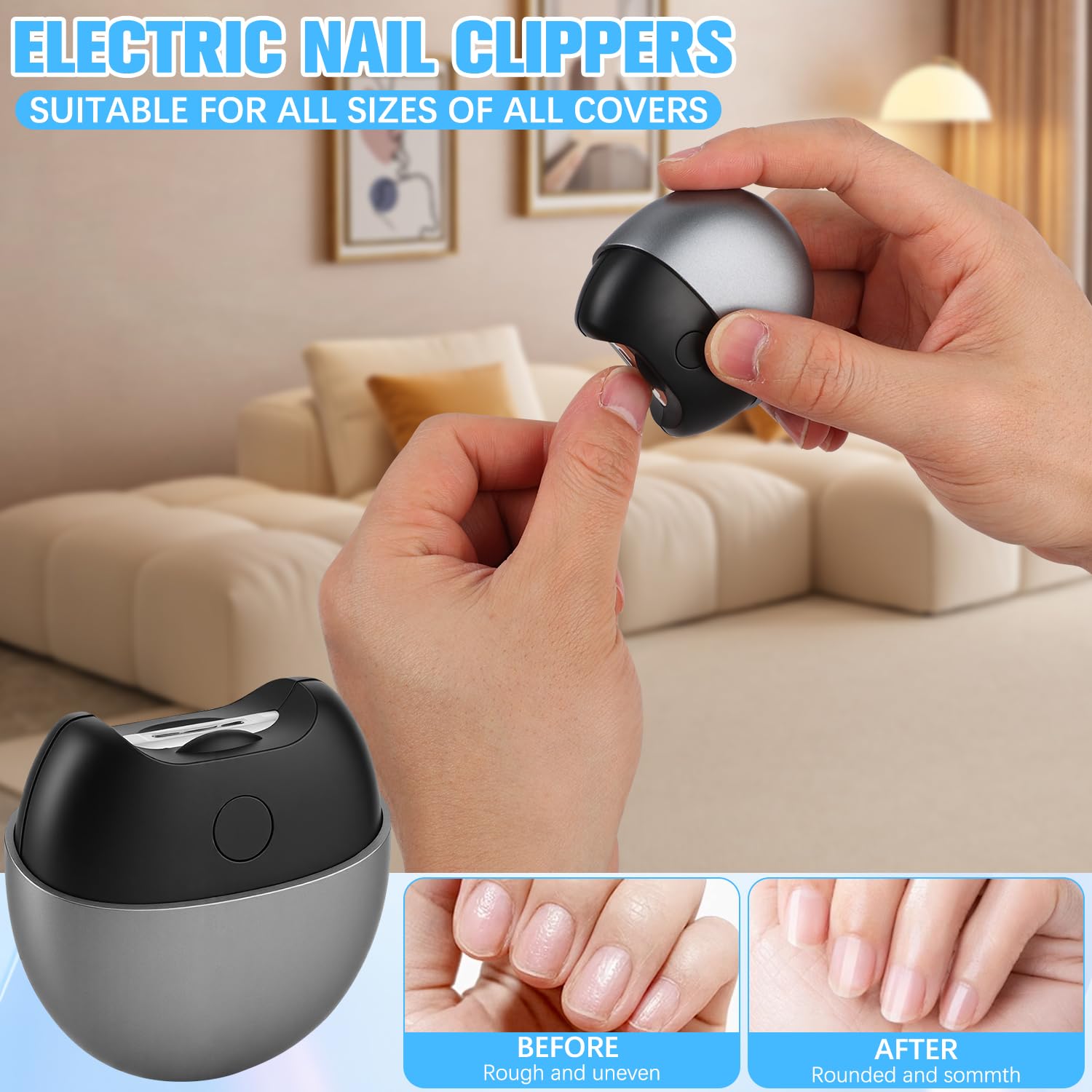 Generic coupe-ongles électrique avec bac intégré pour un nettoyage facilité.