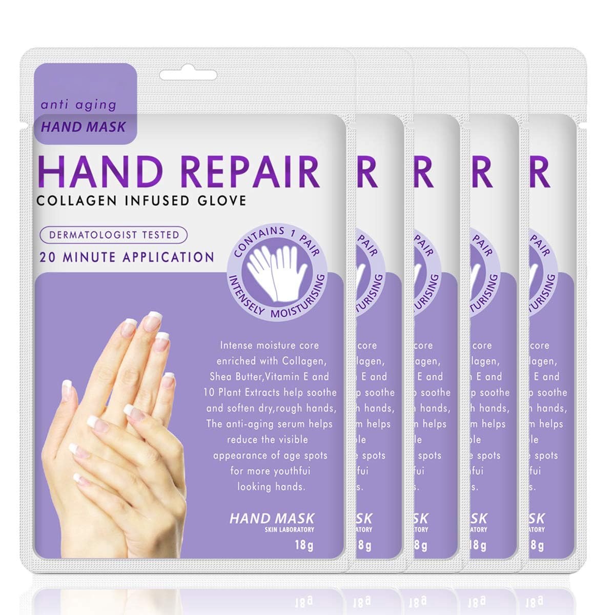 Gants-masque main lavande Generic, prêt à hydrater les mains.