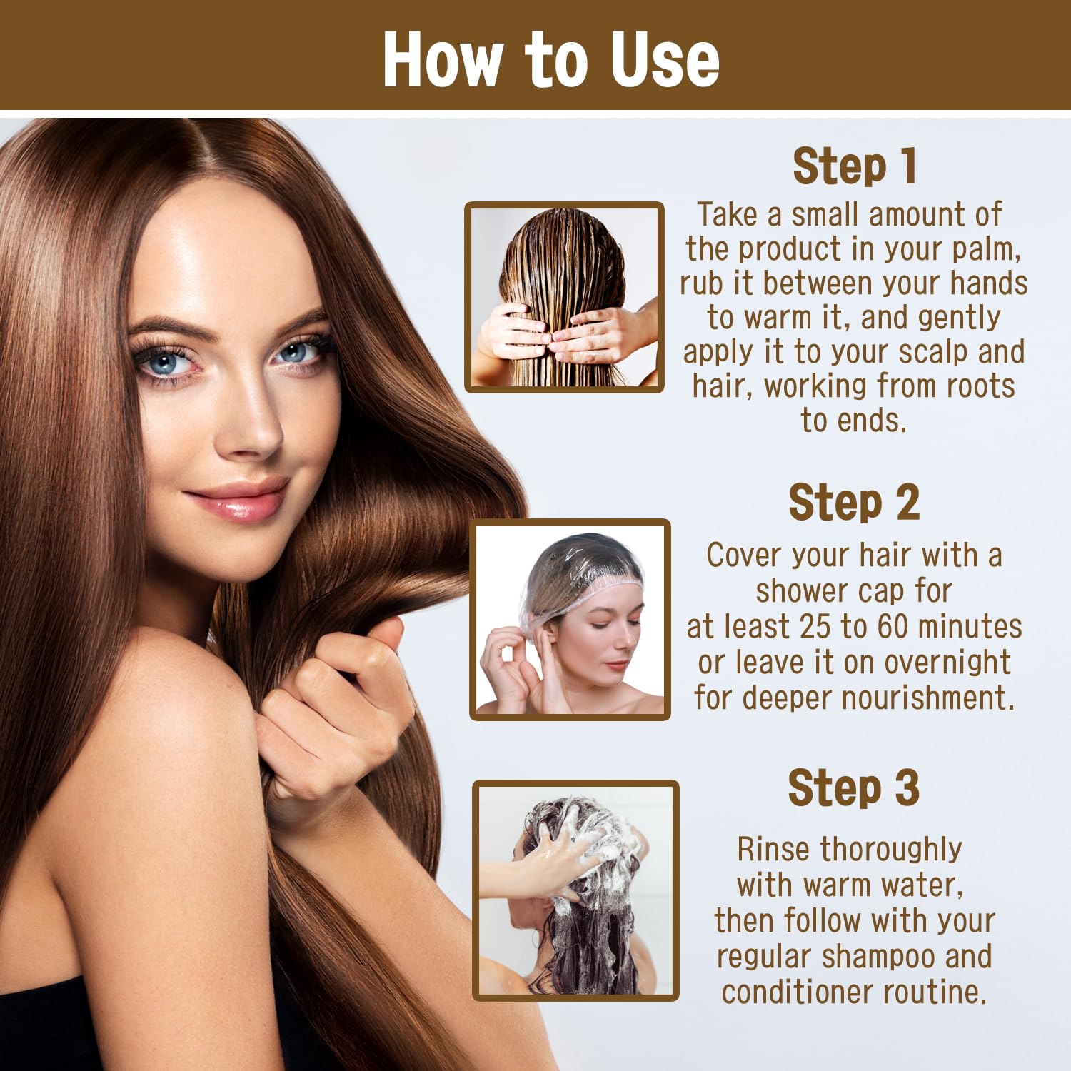 Contrôle des frisottis pour des cheveux plus maniables