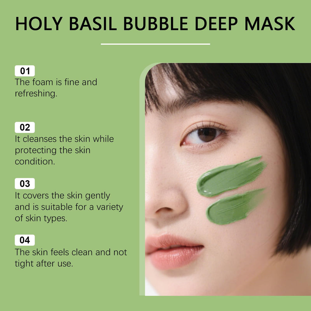 Generic masque bulle basilic sacré hydratation grâce à l’acide hyaluronique