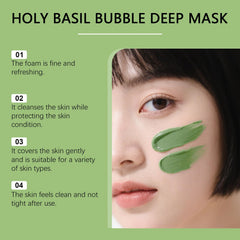 Generic masque bulle basilic sacré hydratation grâce à l’acide hyaluronique