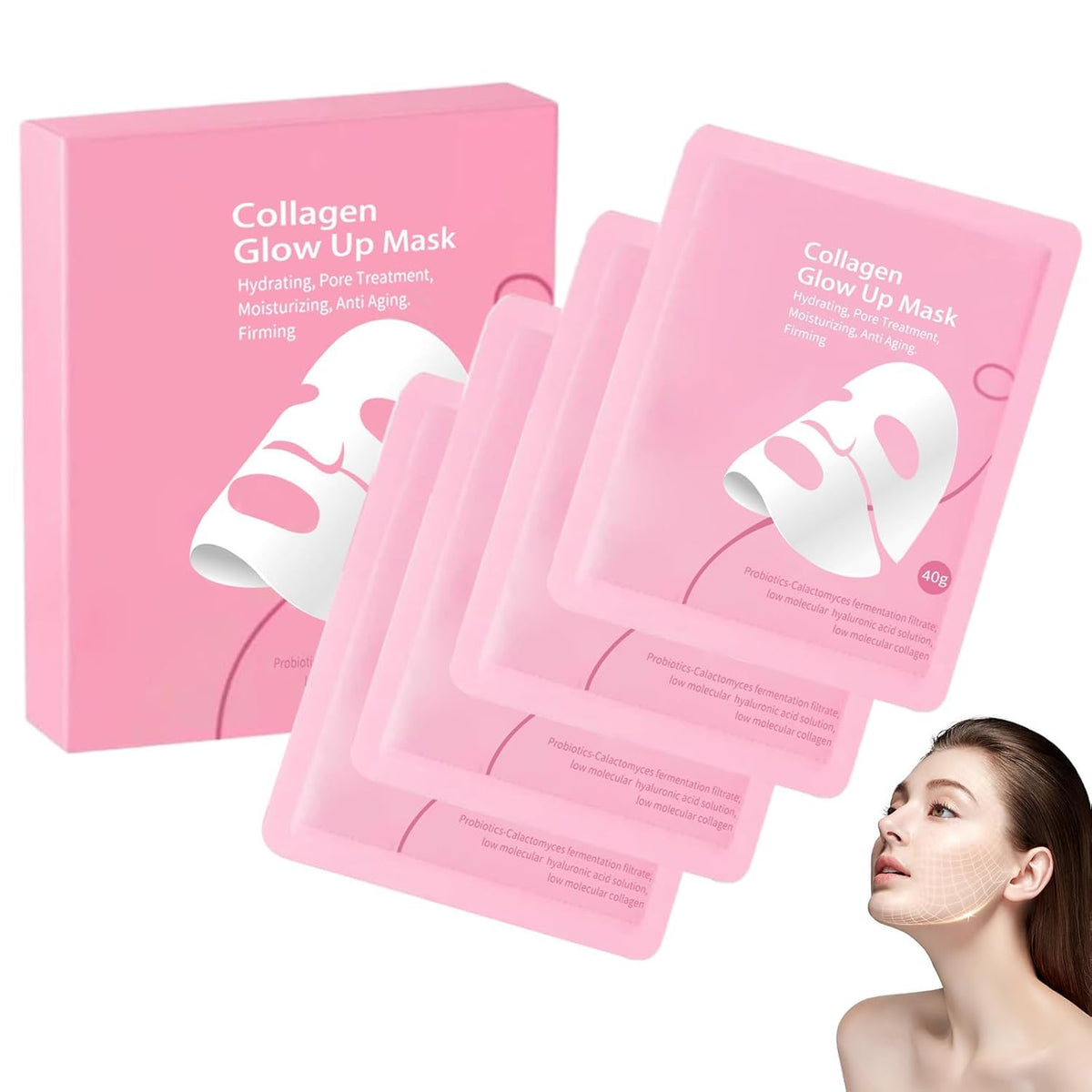 Masque Generic Collagen Glow Up 2.0 - hydratation profonde et éclat au matin