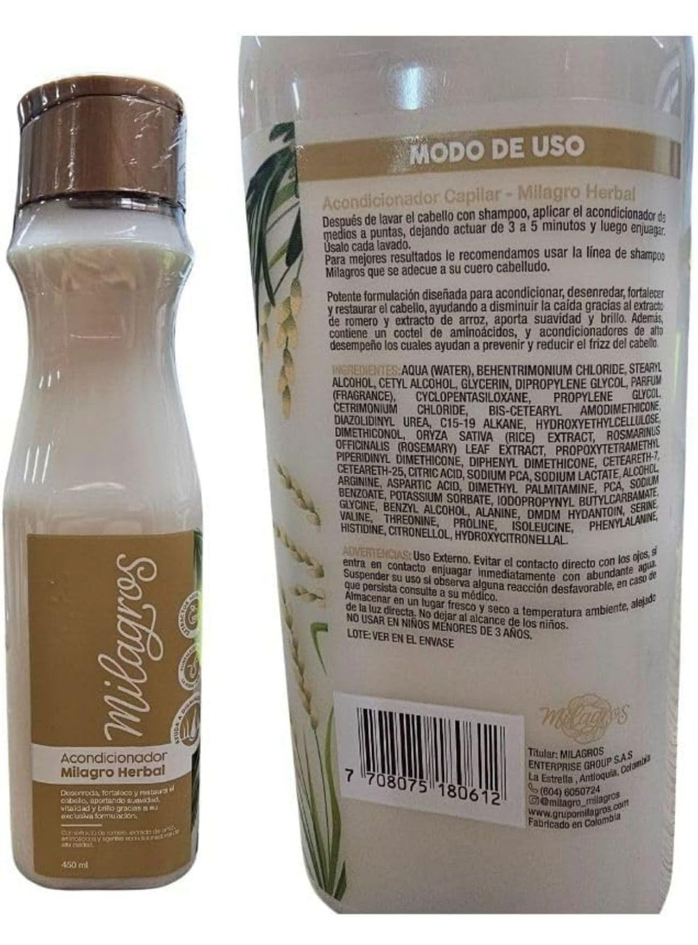 Coffret Generic Milagro Herbal, présentation élégante pour soins capillaires