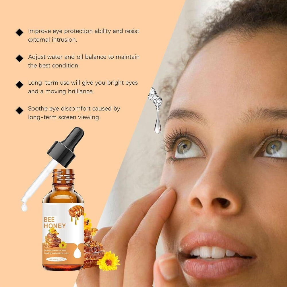 Generic sérum yeux miel, emballage compact et pratique pour voyage.