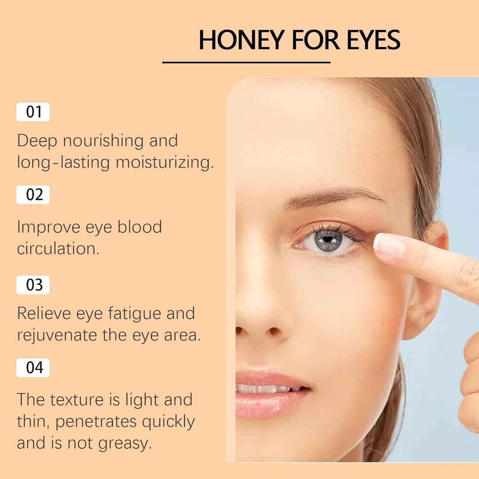 Generic sérum yeux miel, idéal pour usage quotidien en routine beauté.