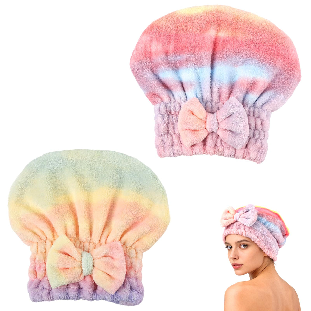 Generic serviette cheveux absorbante rose: sèche rapidement et réduit les frisottis.