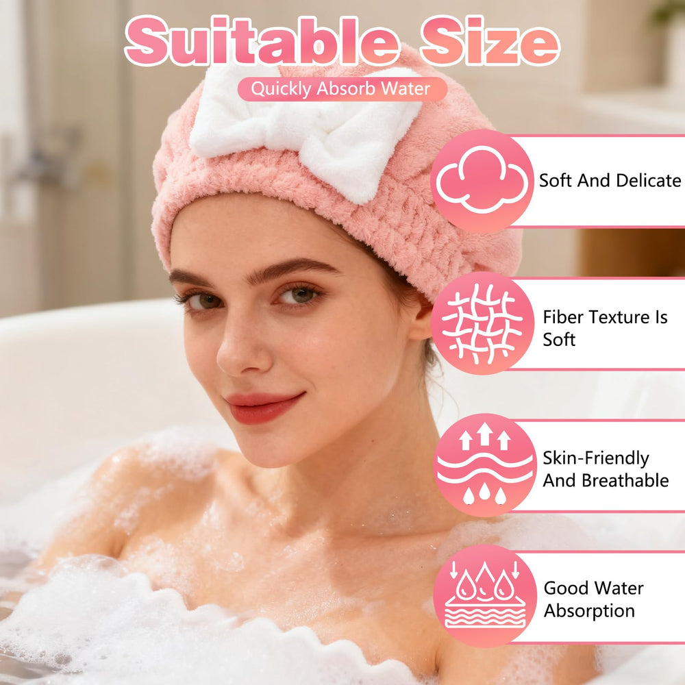 Generic Turban Cheveux Microfibre cap-noeud bleu, réduction des frisottis après lavage.