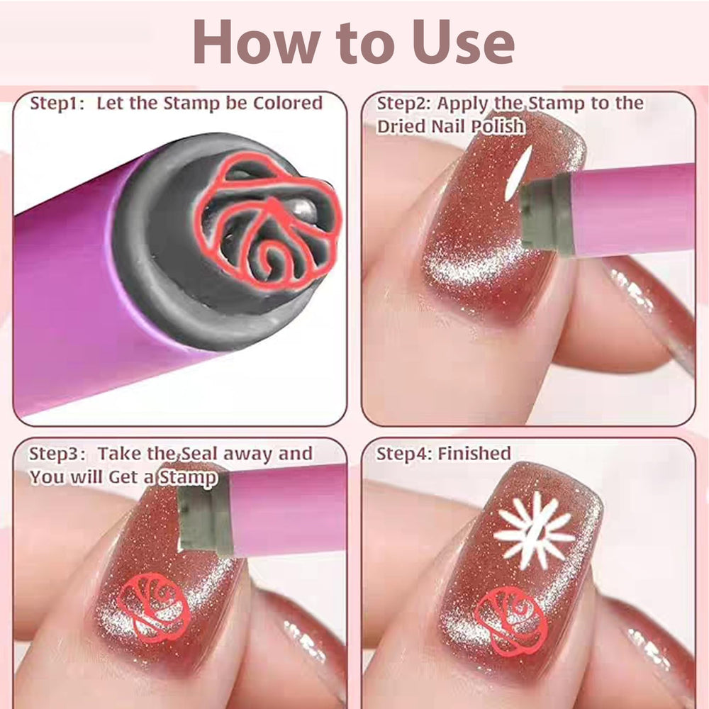 Generic stylo tampon pour ongles format compact, pratique en déplacement.
