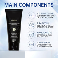 Crème solaire générique résistant à l'eau jusqu'à 80 minutes.