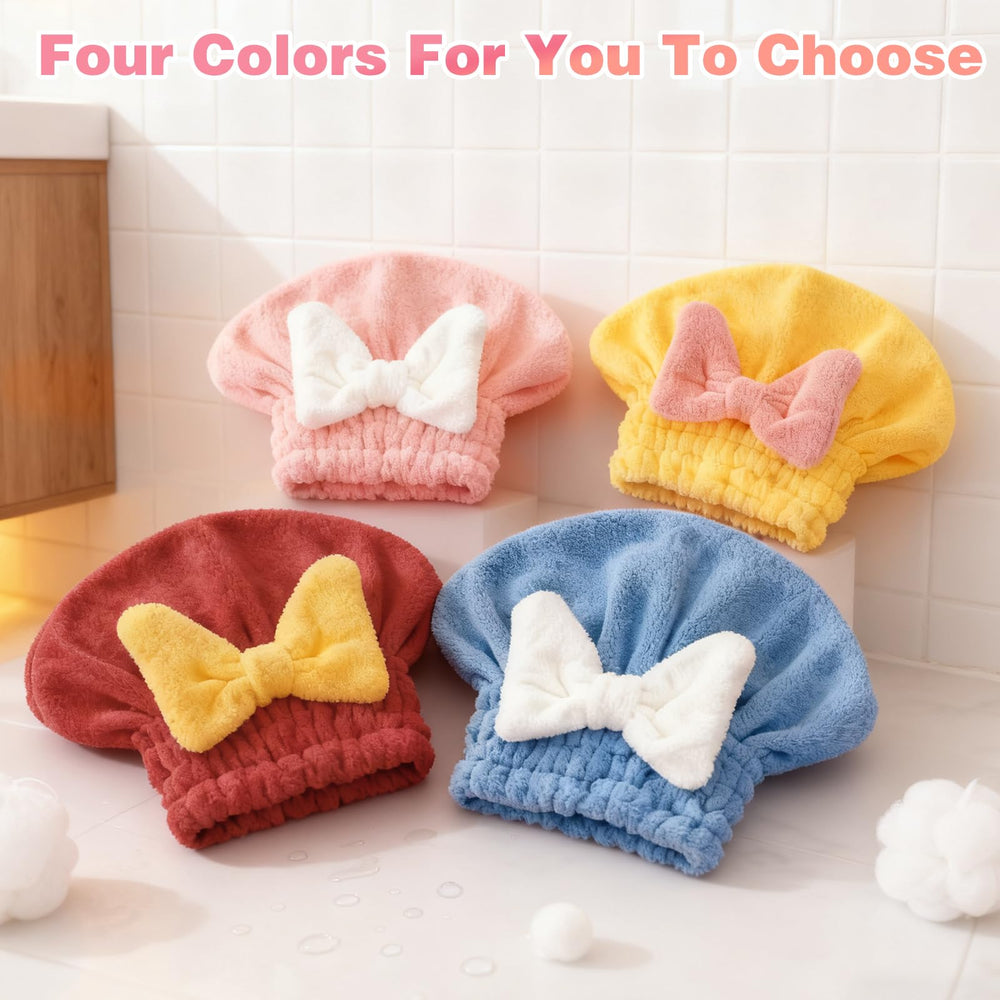 Generic Turban absorbant rose-bleu, convient à toutes textures capillaires.