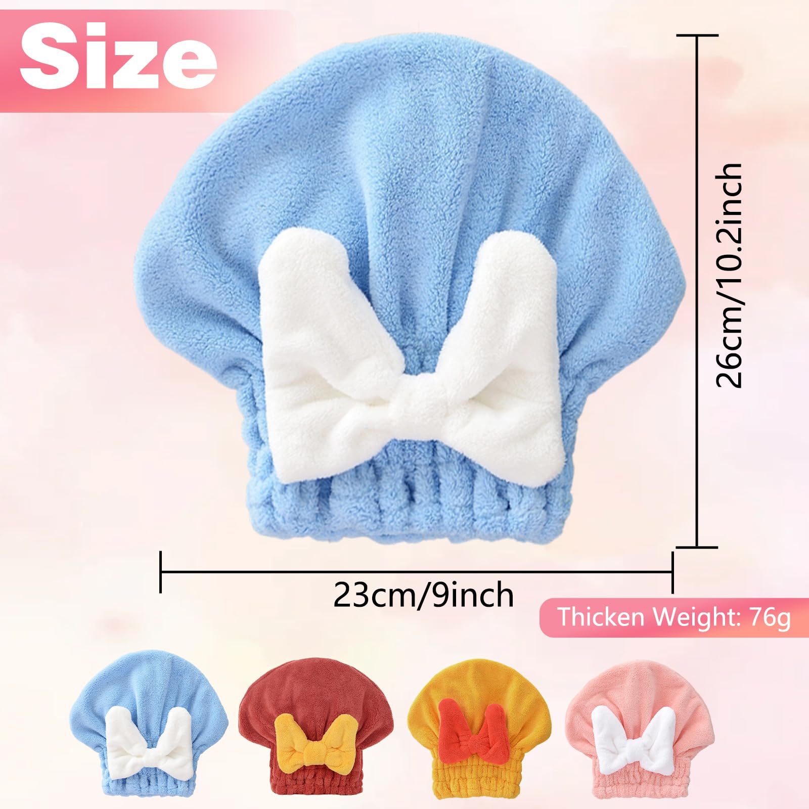 Generic Turban microfibre séchage rapide cap-noeud bleu, garder les cheveux protégés.