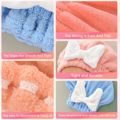 Generic Turban microfibre séchage rapide cap-noeud rose, confort dès la sortie de douche.